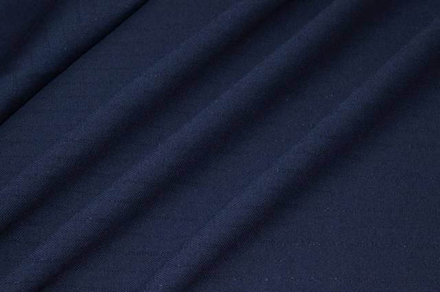 Vendita on line tessuto pura lana stretch gessato lurex blu - occasioni e scampoli