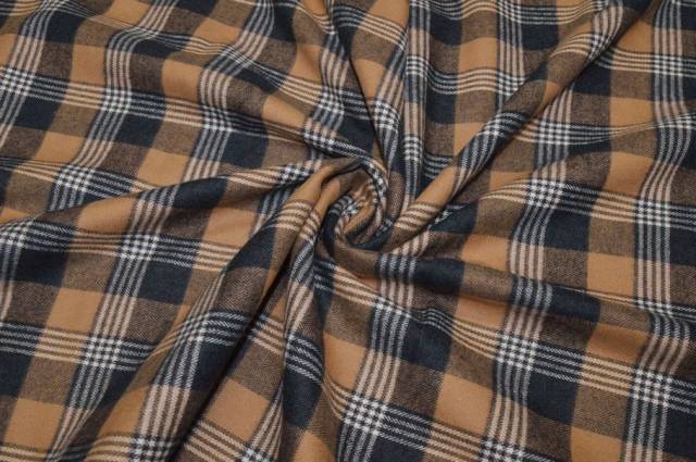 Vendita on line tessuto flanella puro cotone scacco beige - prodotti