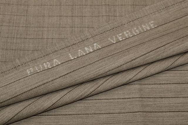 Vendita on line tessuto pura lana gessato tortora - occasioni e scampoli lane e cashmere