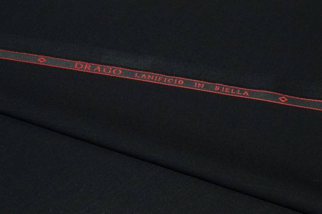 Vendita on line tessuto tela pura lana nero lanificio drago - occasioni e scampoli lane e cashmere