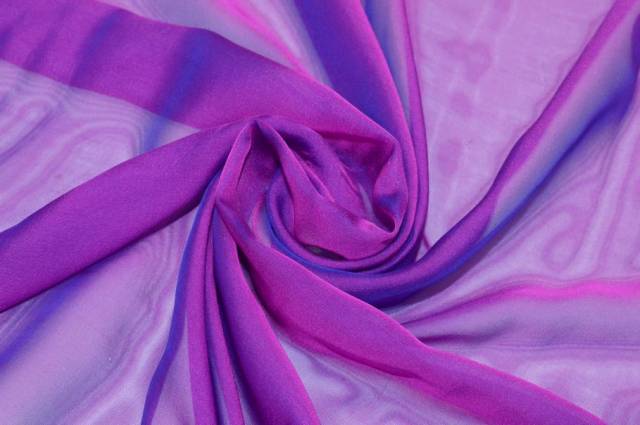 Vendita on line tessuto chiffon pura seta fucsia cangiante - tessuti abbigliamento georgette / chiffon / dèvorè