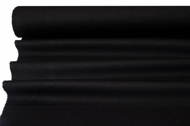 Vendita on line tessuto cappotto misto cashmere colore nero - tessuti abbigliamento lana