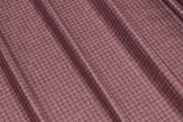 Vendita on line tessuto peso giacca seta e cashmere quadretto color amarena loro piana - occasioni e scampoli seta di