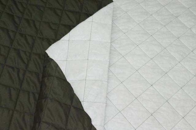 Vendita on line tessuto trapuntato verde militare - occasioni e scampoli