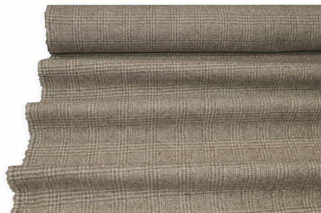 Vendita on line tessuto pura lana principe di galles beige peso giacca - occasioni e scampoli lane e cashmere