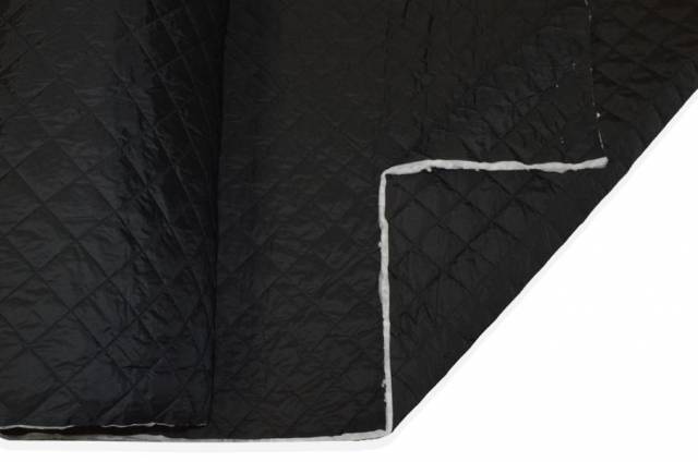 Vendita on line tessuto trapunta doppia nero - tessuti abbigliamento trapuntati