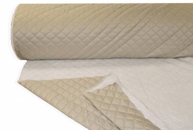 Vendita on line tessuto trapunta sfoderata sabbia - tessuti abbigliamento trapuntati