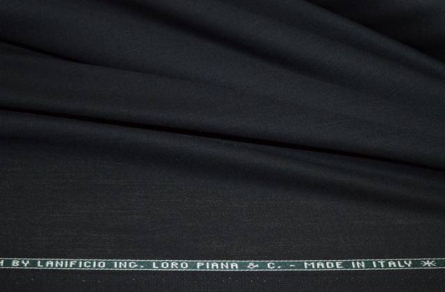 Vendita on line tessuto tela pura lana merino nero loro piana - tessuti abbigliamento lana uomo/tailleur