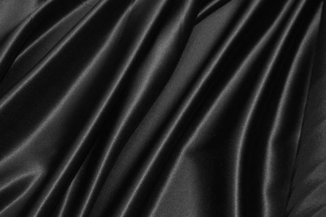 Vendita on line tessuto raso pura seta nero - tessuti abbigliamento sete