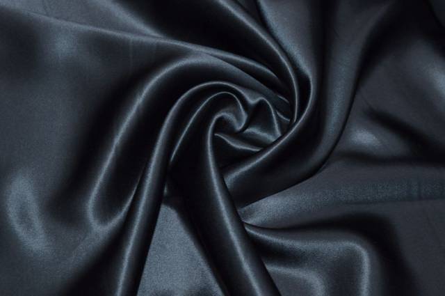 Vendita on line tessuto raso pura seta color piombo - tessuti abbigliamento sete