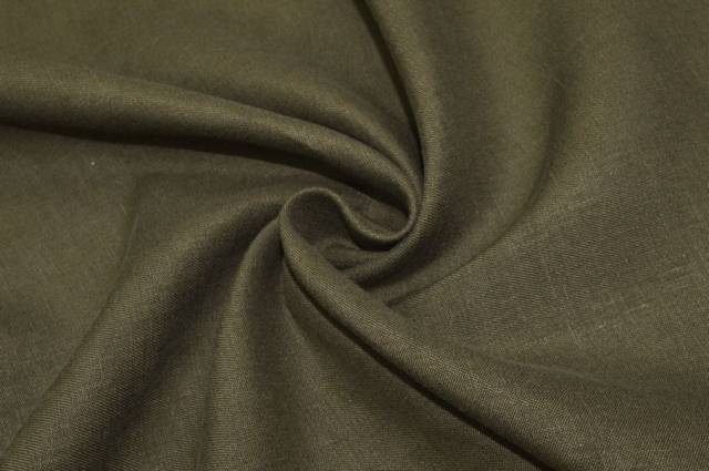 Vendita on line tessuto puro lino color verde militare - prodotti