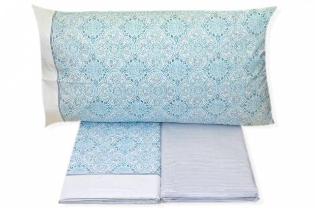 Vendita on line completo lenzuola matrimoniale gabel modello delfi var. mediterraneo 281 - biancheria per la casa