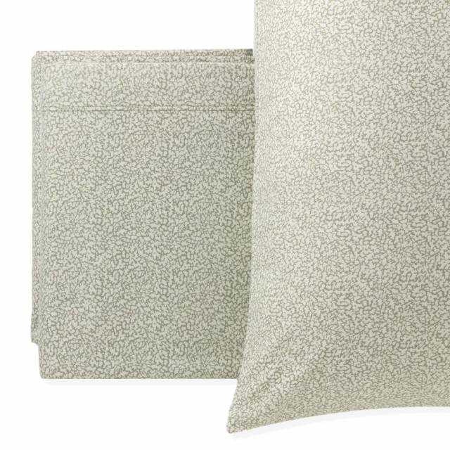 Vendita on line completo lenzuola flanella matrimoniale riviera modello cloudette salvia - biancheria per la casa