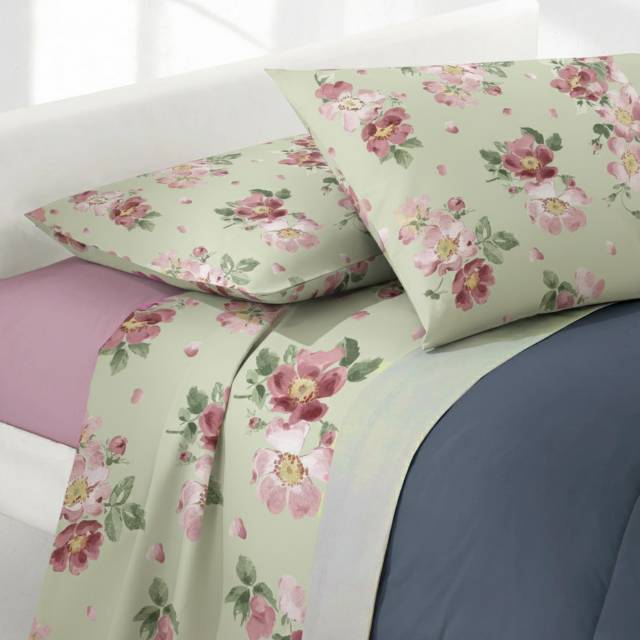 Vendita on line completo lenzuola matrimoniale vallesusa modello montreal var.mauve 705 - biancheria per la casa