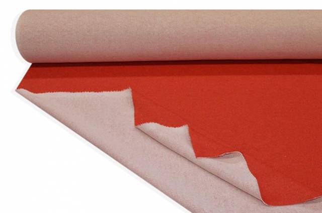 Vendita on line tessuto jersey misto lana cotone arancio - prodotti