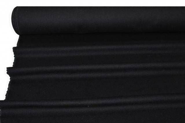 Vendita on line tessuto cappotto velour pura lana nero - prodotti