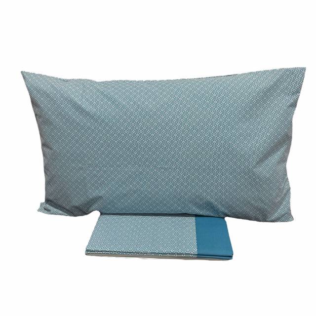 Vendita on line completo lenzuola matrimoniale vallesusa modello toronto var. blu ottanio 246 - biancheria per la casa