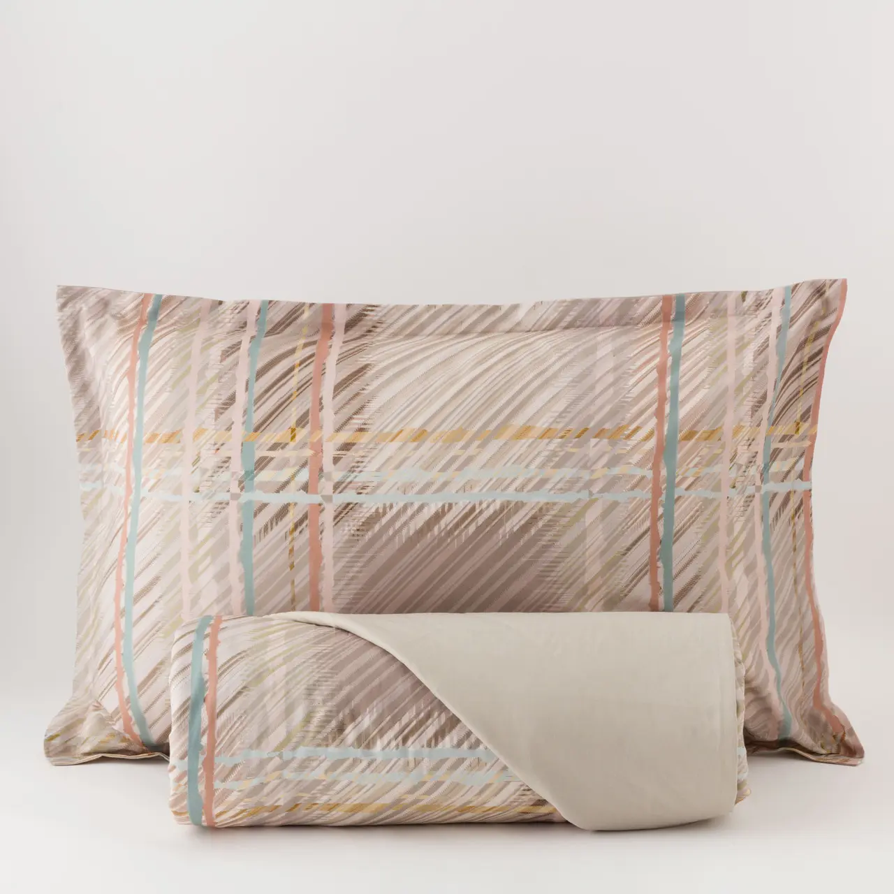 Vendita on line completo lenzuola matrimoniale riviera modello yuta var.tortora 0101 - biancheria per la casa