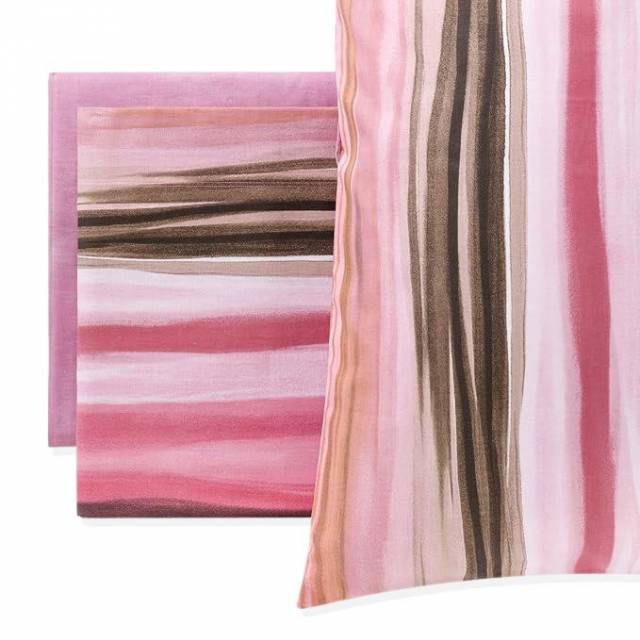 Vendita on line completo lenzuola singolo riviera modello tito var. rosa champagne - biancheria per la casa