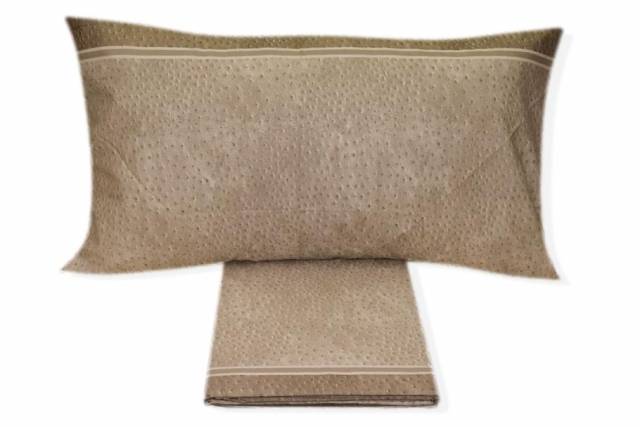 Vendita on line completo lenzuola singolo biancaluna modello boa var.tortora - biancheria per la casa