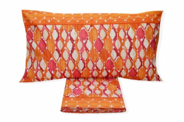 Vendita on line completo lenzuola singolo biancaluna modello verna var.arancio 4200 - biancheria per la casa