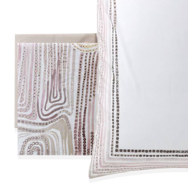 Vendita on line completo lenzuola una piazza e mezzo riviera modello gemma var. cammello - biancheria per la casa