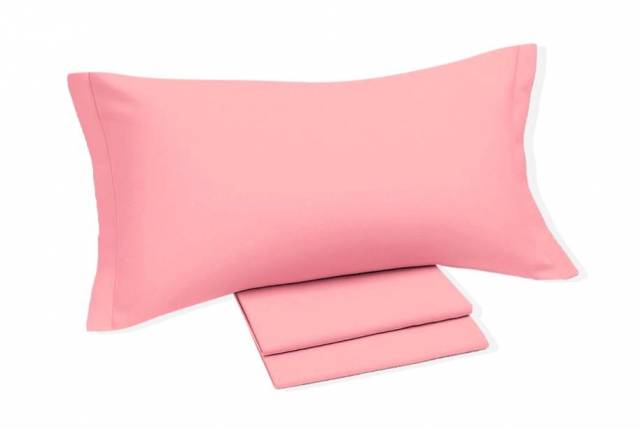 Vendita on line completo lenzuola una piazza e mezzo biancaluna modello colored var. rosa 125 - biancheria per la casa biancaluna