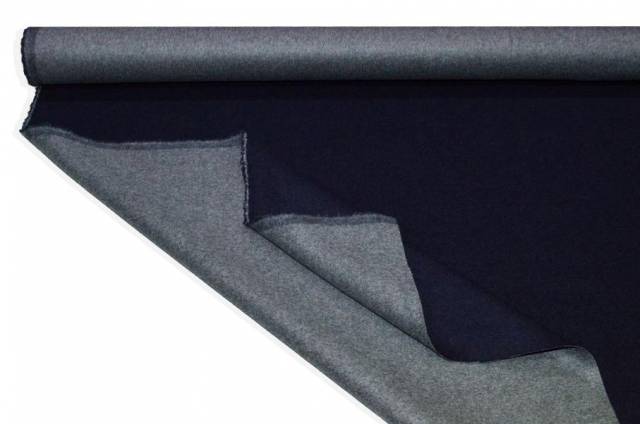 Vendita on line scampolo cappotto double misto cashmere grigio/blu - occasioni e scampoli lane e cashmere