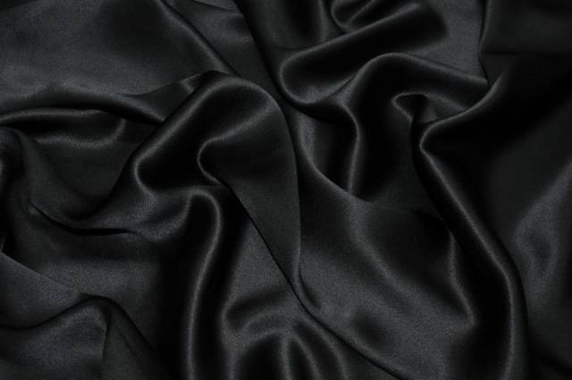 Vendita on line tessuto satin pura seta nero - prodotti