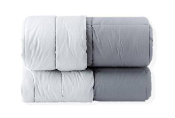 Vendita on line trapunta piazza e mezzo riviera modello double paint var. grigio perla/acciaio - biancheria per la casa