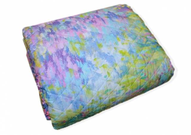 Vendita on line copriletto trapuntato matrimoniale mirabello modello magic garden glicine l32 - biancheria per la casa matrimoniale