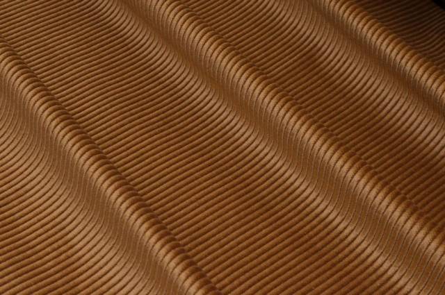 Vendita on line tessuto velluto puro cotone a coste 450 righe ocra - tessuti abbigliamento velluti e ciniglie a