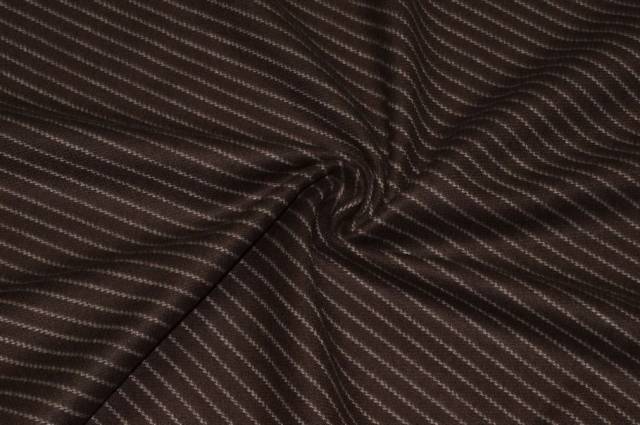 Vendita on line tessuto flanella pura lana gessato marrone - occasioni e scampoli