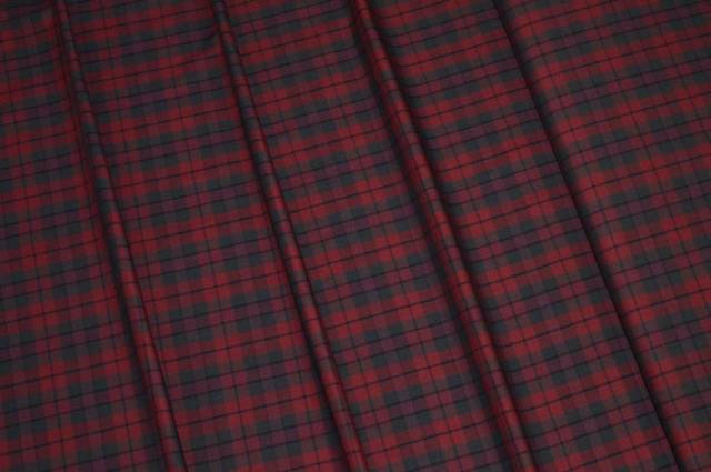Vendita on line tessuto puro cotone tartan rosso grigio - occasioni e scampoli
