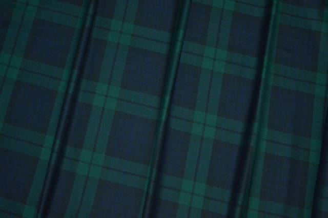 Vendita on line tessuto puro cotone tartan verde blu - occasioni e scampoli