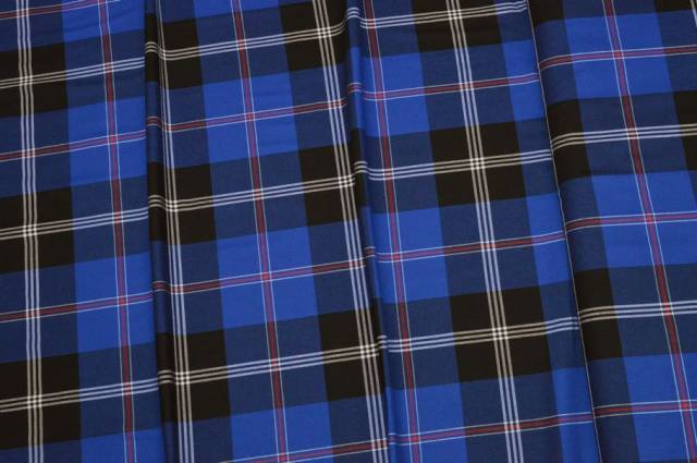 Vendita on line tessuto flanella puro cotone tartan blu - occasioni e scampoli