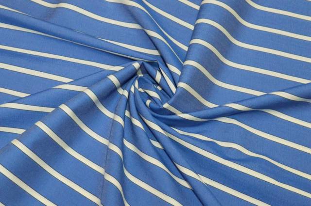 Vendita on line tessuto cotone stretch per camiceria rigone azzurro - prodotti tessuti abbigliamento