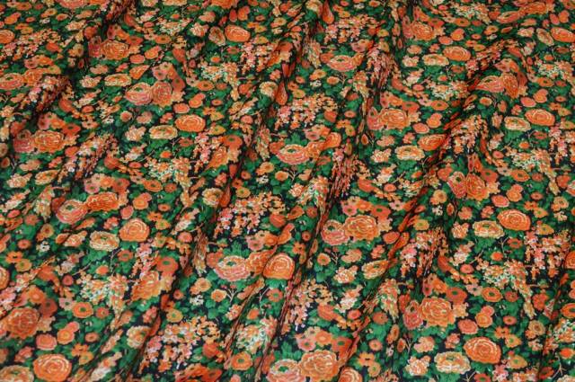 Vendita on line tessuto fodera fantasia floreale arancio - prodotti