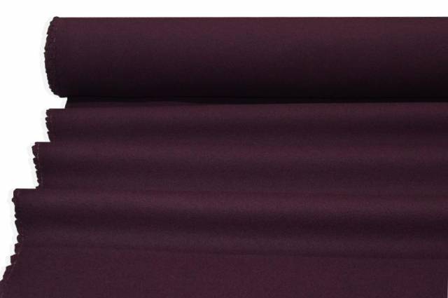 Vendita on line tessuto panno cappotto double pura lana prugna - tessuti abbigliamento lana