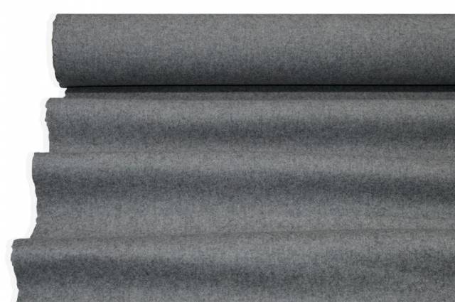 Vendita on line tessuto panno cappotto double pura lana grigio chiaro melange - tessuti abbigliamento lana