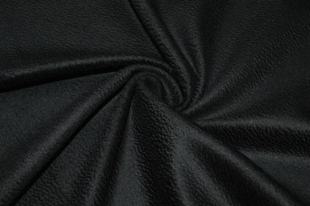 Vendita on line scampolo capotto double puro cashmere zibellinato nero - occasioni e scampoli tessuti