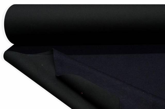 Vendita on line tessuto cappotto lana impermeabile blu notte - tessuti abbigliamento lana