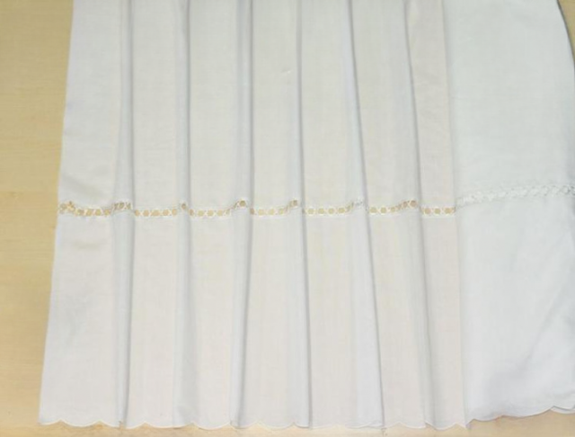 Vendita on line tessuto tenda bianco con incasso nastrino in raso - prodotti