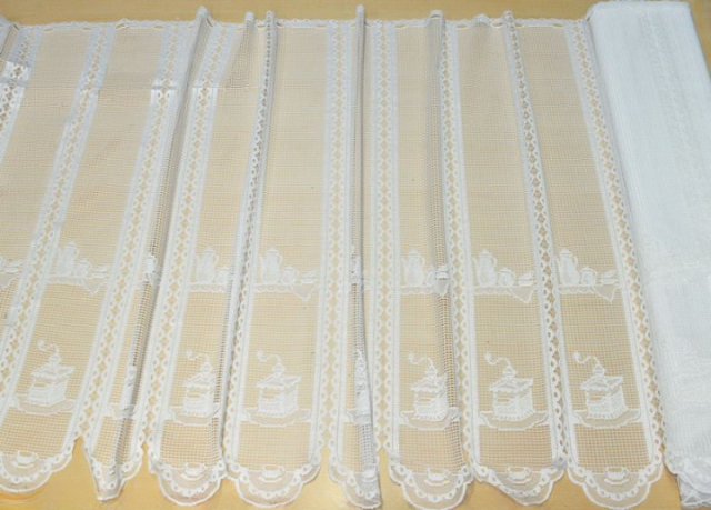 Vendita on line tendino ricamato bianco fantasia teiere - prodotti