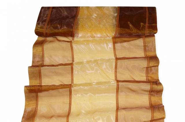 Vendita on line tendino organza oro cangiante ocra - prodotti
