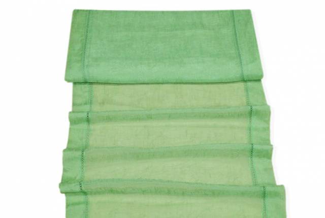 Vendita on line tendino in organza effetto stropicciato verde - prodotti