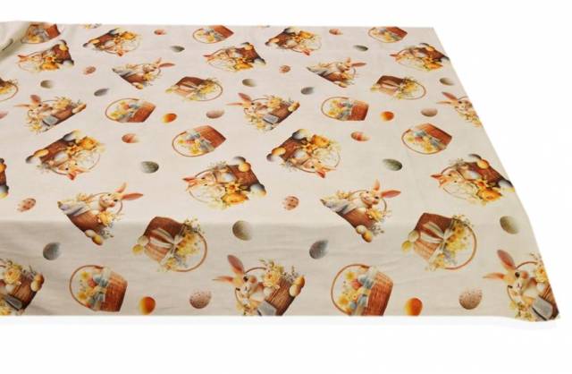 Vendita on line tovaglia puro cotone fantasia pasquale - tessuti arredo casa per tovaglie per fantasia