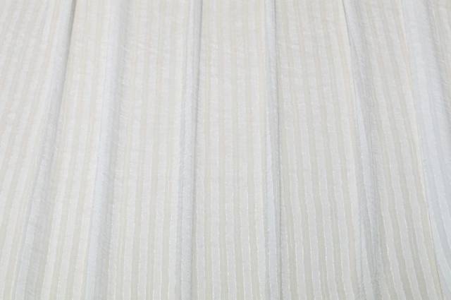 Vendita on line tessuto tenda organza stropicciata righina bianca - prodotti