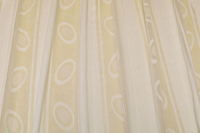 Vendita on line tessuto tenda organza cerchio avorio - prodotti