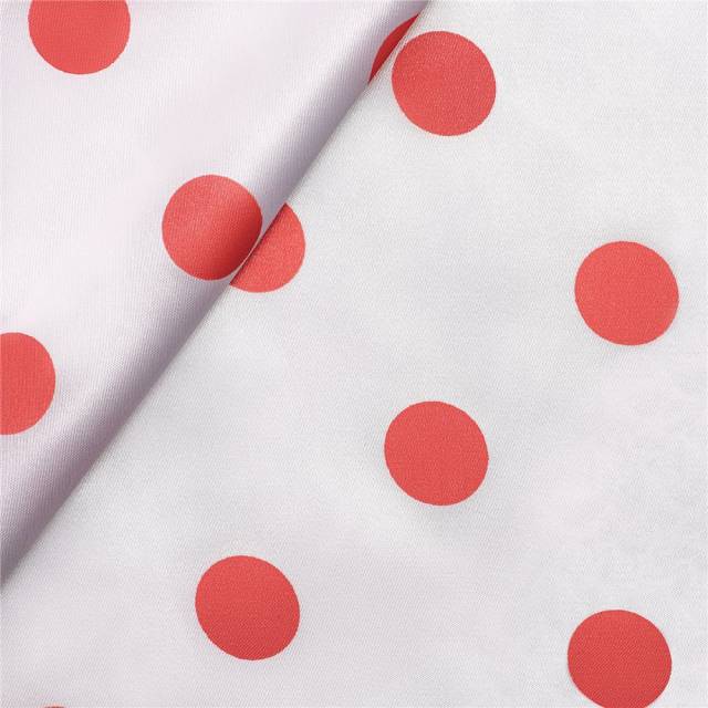 Vendita on line raso stampato pois rosso - ispirazioni carnevale raso unito e fantasia